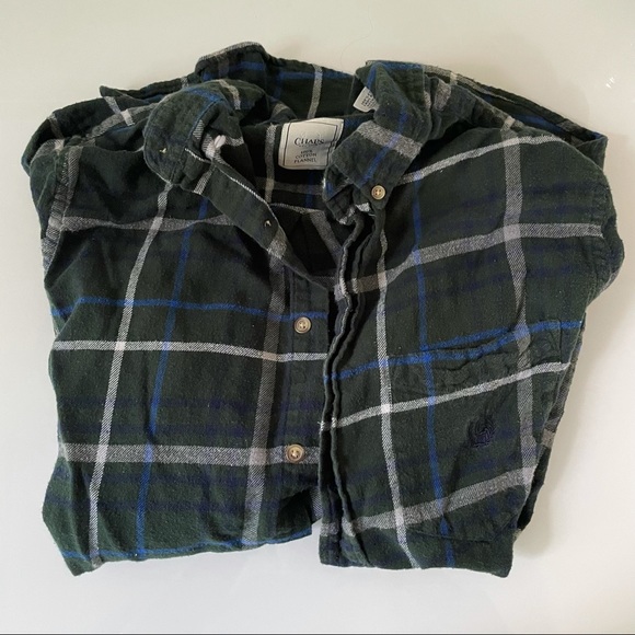 Chaps Green Flannel Shirt - Picture 4 of 7